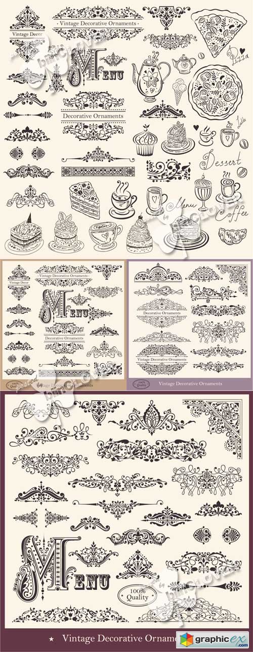 Vector Borders, ornaments and design elements 0493